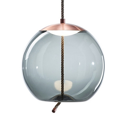 1 Light Bowl Pendant Lighting Fixtures Modern Style Warm Light Glass Pendant Lamp