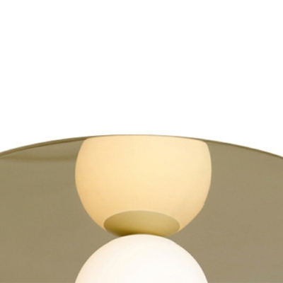 1-Light Flushmount Lighting Contemporary Style Globe Shape Metal Ceiling Mounted Light