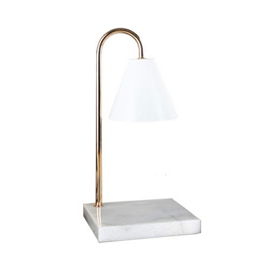 1-Light Nightstand Lamp Contemporary Style Cone Shape Metal Table Light (without Aromatherapy Candles)