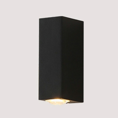 Black Wall Light Sconce Aluminum LED Wall Sconce 2 Light Wall Sconce