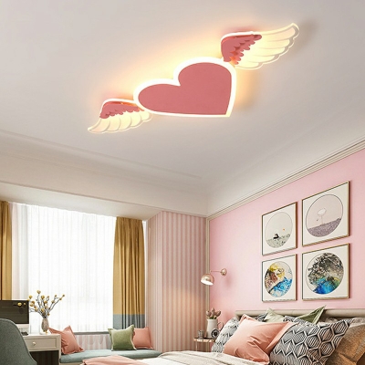 Flush Light Fixtures Children's Room Style Acrylic Flush Mount Lighting for Living Room