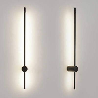 Minimalism Linear LED Wall Mounted Light Fixture Modern Flush Wall Sconce for Bedroom