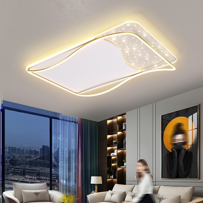 Minimalism Style Geometric Ceiling Light LED Flush Mount Ceiling Light for Living Room