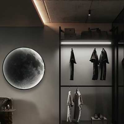 Modern Circular Wall Sconce Lighting Metal and Acrylic Wall Mounted Light Fixture