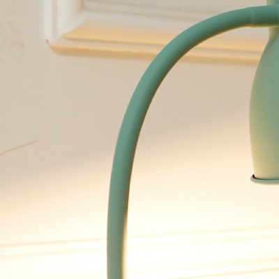 Modern Cone Floor Lamps 1-Light Metal Macaron Standard Lamps for Living Room