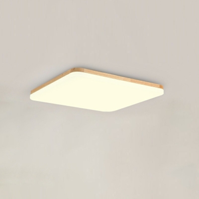 Modern Flush Mount Lighting Wooden Flush Mount Ceiling Light with Acrylic Shade