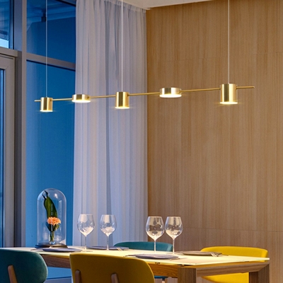 Modern Island Lighting Fixtures Linear Minimalism Hanging Ceiling Light for Dinning Room