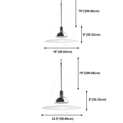1 Light Carillon Pendant Lighting Modern Style Metal Pendant Light Fixture in Black