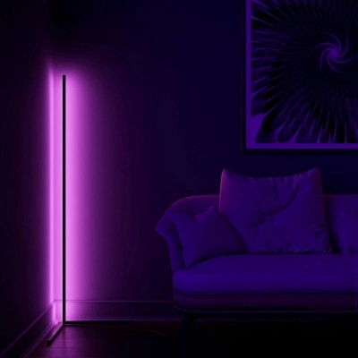 1 Light Minimal Floor Lamp Metal Floor Lighting for Living Room