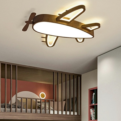 5 Lights Plane Flush Ceiling Light Modern Style Metal Flushmount Lighting in Beige