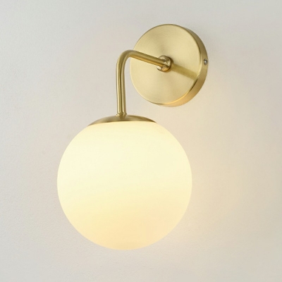 Contemporary Style 1 Light Wall Sconce Light Glass Wall Lighting Fixtures For Bedroom
