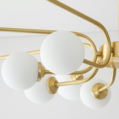 Modern Globe Chandelier Lights Glass Chandelier Light Fixture in Gold