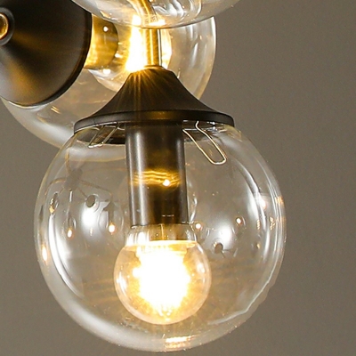 Modern Globe Suspension Pendant Light Minimalist Glass Ceiling Pendant Light for Living Room
