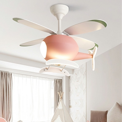 Modern Plane Ceiling Fixture Acrylic 2-Light Ceiling Fan for Children Kids Bedroom