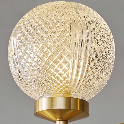 Modern Style Spherical Island Light Fixture Glass 3-Lights Island Lighting Fixtures in Beige