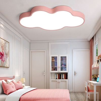 Nordic Style Macaron Ceiling Light Flush Mount Cloud Shape Flush Mount Light