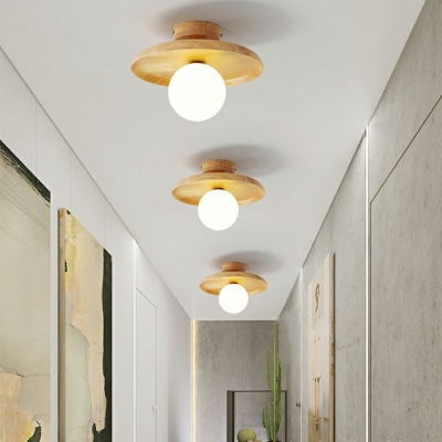 Simply Wood Flush Mount Ceiling Light Fixture Pendant Lights for Living Room