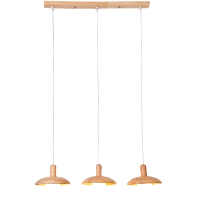 Wood Modern Suspension Light Minimalism Ceiling Pendant Light for Dinning Room