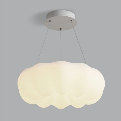 1-Light Chandelier Light Fixture Contemporary Style Cloud Shape Metal Pendant Lighting Fixtures