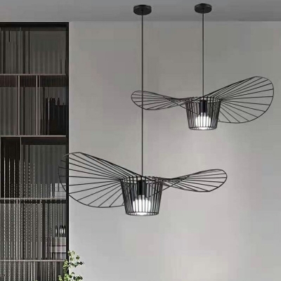 1-Light Hanging Ceiling Lights Modernist Style Geometric Shape Metal Pendant Lighting