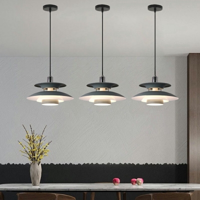 1-Light Hanging Lights Modernist Style Geometric Shape Metal Down Lighting