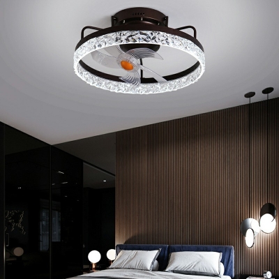1 Light Ring Flush Mount Ceiling Lighting Fixture Modern Style Metal Flush Light Fixtures in Black