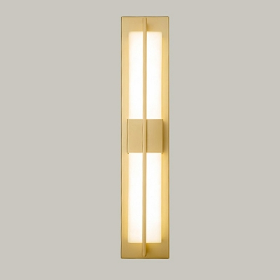 1-Light Sconce Light Fixture Contemporary Style Rectangle Shape Metal Third Gear Wall Mounted Lighting