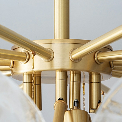 6-Light Chandelier Light Fixtures Contemporary Style Round Shape Metal Ceiling Pendant Lights