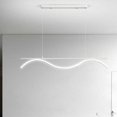 Adjustable Length Simple Style Pendant Light Strip Aluminum Chandelier