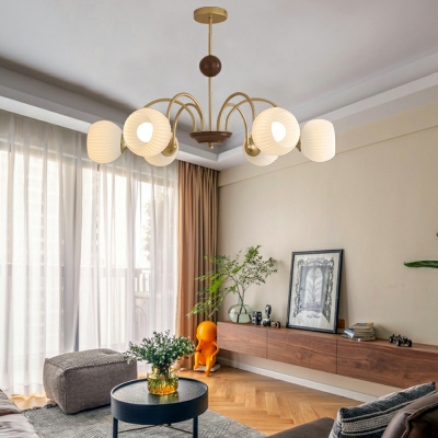 Brass Chandelier Lighting Fixtures Modern Metal Hanging Ceiling Light for Living Room