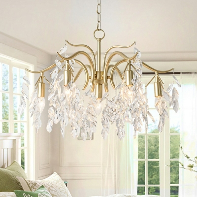 Crystal Chandelier Lighting Fixtures Modern Hanging Pendant Lights for Living Room