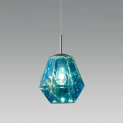 Mid-Century Geometric Pendant Light Mirrored Acrylic Ceiling Pendant Light