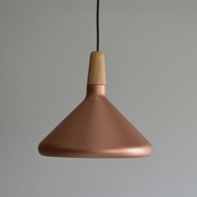 Modern Farmhouse Pendant Lighting Single Head Metallic Shade Hanging Lamp Kit