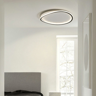 Modern Style Sphere Flush-Mount Light Fixture Metal 1-Light Flush Mount Fixture in White