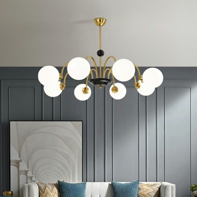Pendant Lighting Kit Modern Style Glass Hanging Lamps Kit for Living Room