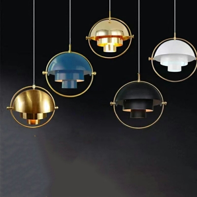 Single Head Hanging Ceiling Light Metallic Modern Farmhouse Pendant Lighting