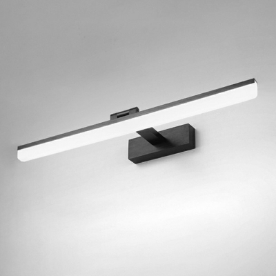 White Cylindrical Vanity Lamp Modern Style Metal 1 Light Vanity Light Fixtures