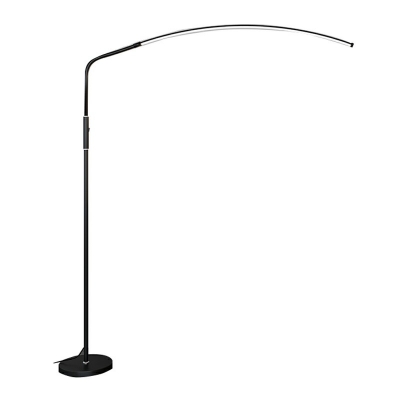 1-Light Floor Standing Lamp Contemporary Style Linear Shape Metal White Light Stand Up Lamps