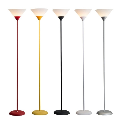 1-Light Stand Up Lamps Contemporary Style Bell Shape Metal Standing Light