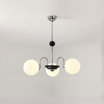 5-Light Chandelier Lamp Modernist Style Globe Shape Metal Pendant Lights
