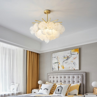 6-Light Chandelier Light Fixtures Contemporary Style Round Shape Metal Ceiling Pendant Lights