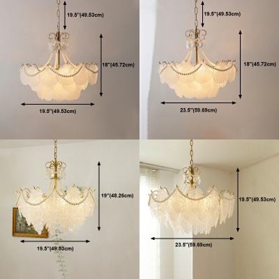 8-Light Chandelier Light Fixtures Modernist Style Geometric Shape Metal Pendant Lighting
