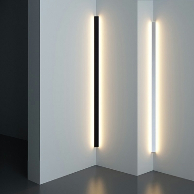 Aluminum Linear Wall Lighting Fixtures Acrylic Shade Wall Mounted Lights in Natural Light