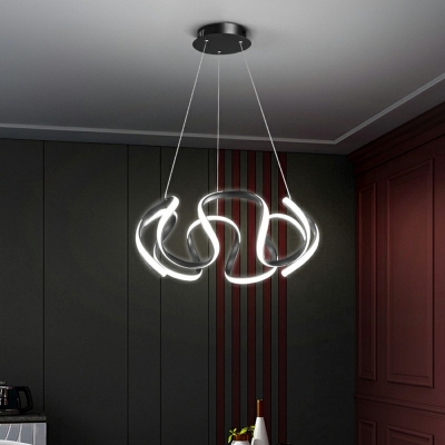 Hanging Ceiling Light Modern Style Acrylic Hanging Light Kit for Living Room