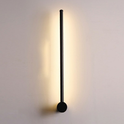 Metal Cylindrical Wall Sconce Lighting Modern Style 1 Light Wall Mounted Light Fixture in Black