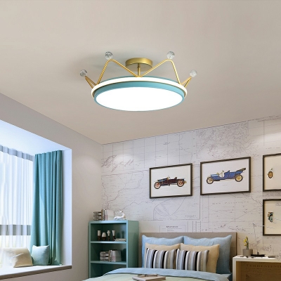 Minimalism Crown Flush Mount Ceiling Light Fixtures Acrylic Flush Mount Lamp