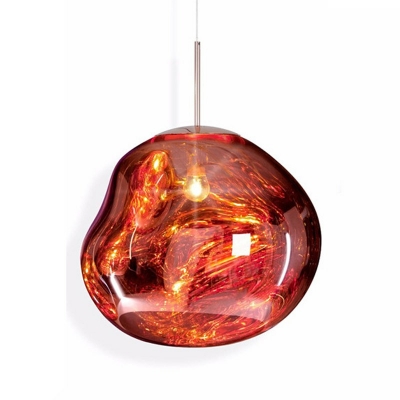 1 Light Ceiling Pendant Lamp Contemporary Style Ball Shape Glass Pendant Lights