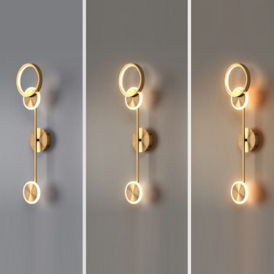 Acrylic Shade Wall Sconce Lighting Metal LED Minimalism Style Wall Mount Light