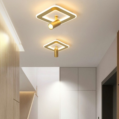 Contemporary Metal Flush Mount Lighting LED Ambient Lighting for Living Room