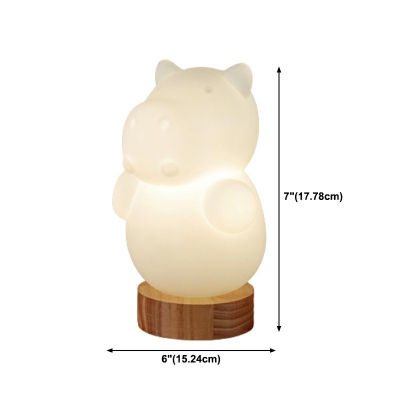 Contemporary Style Table Lamp 1 Light Glass Table Lamp for Bedroom